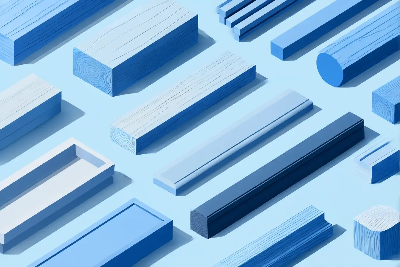 Linear materials optimizer showing cut diagrams for lumber and trim
